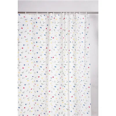 180*200CM Bathroom Shower Curtain Waterproof and Anti-Mold Home Bathroom Screens Decorative Bathtub Curtain with 12 Hooks