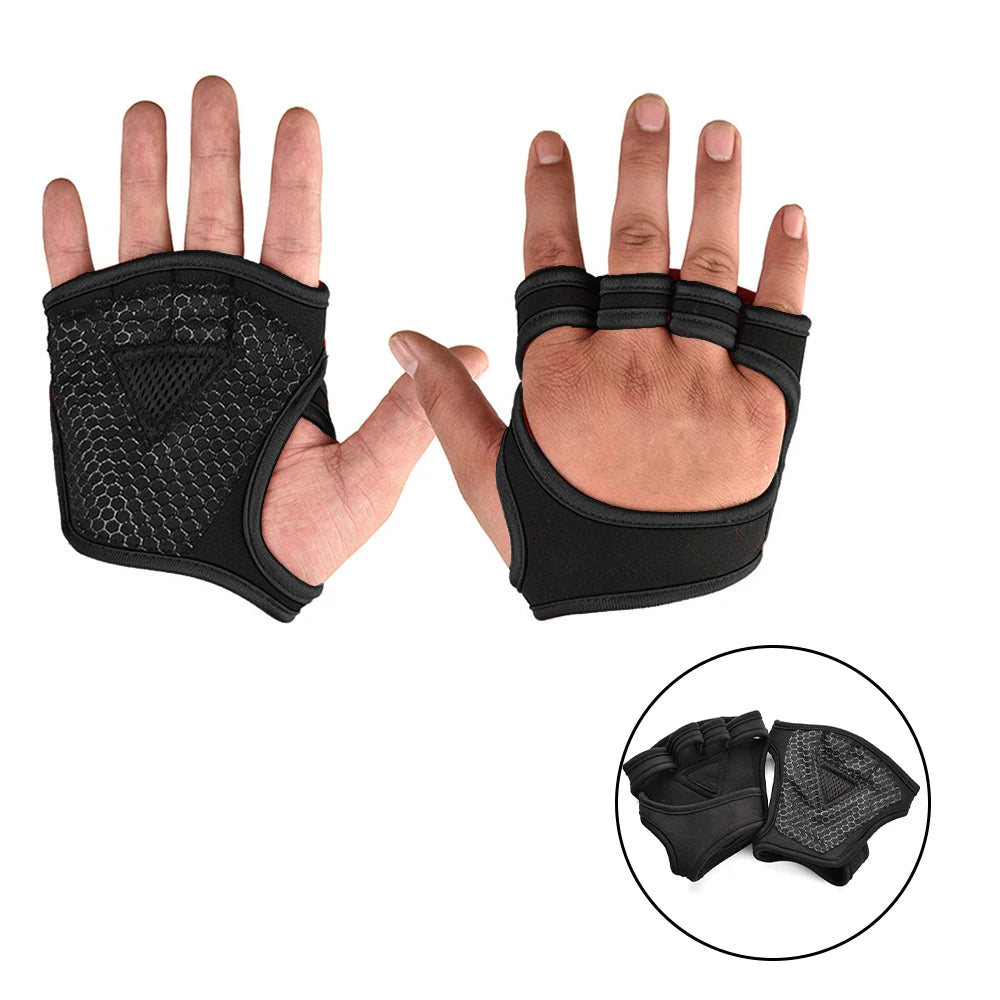 Guantes de entrenamiento deportivo para hombres y mujeres Guantes de gimnasio para hacer ejercicio, culturismo, levantamiento de pesas, protectores de palma y muñeca