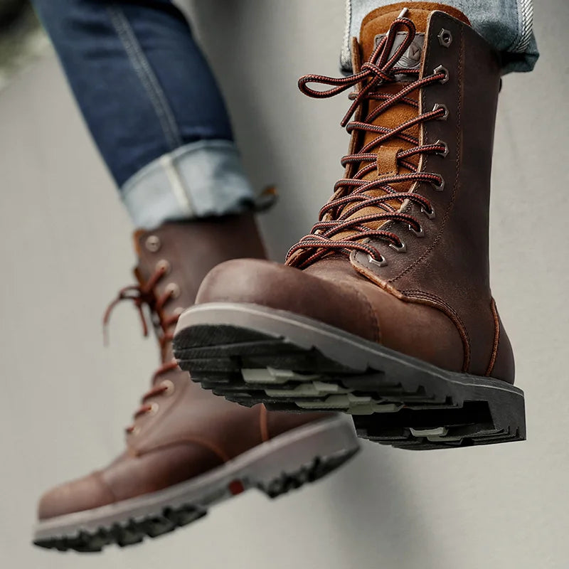 Hiking Shoes Men Waterproof Boots Hunting Shoes Tactical trekking Combat Boots Ankle sneaker Leather Snow High-top Walking Boots