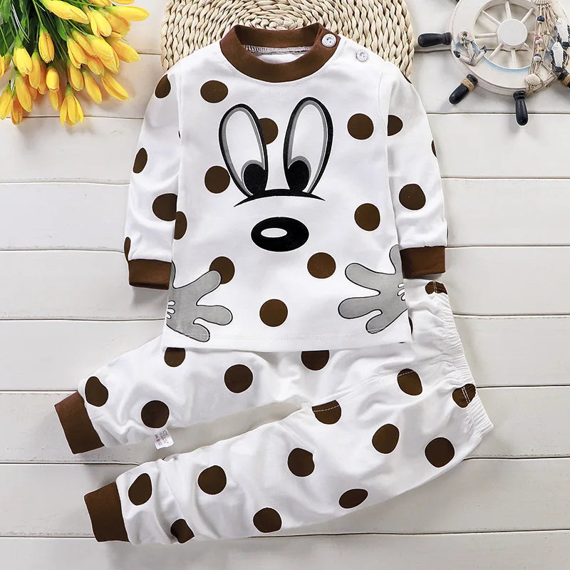 Ropa para niños Conjuntos infantiles Ropa para niños y niñas Algodón Ropa de otoño e invierno Pantalones Pijamas Ropa interior Regalo de Navidad