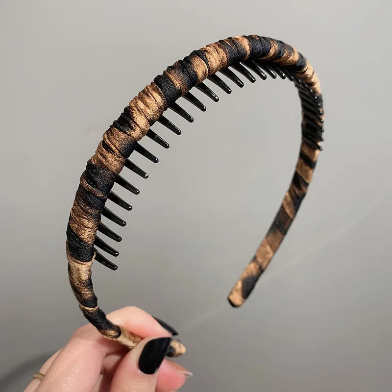 Nouveaux bandeaux tendance, serre-têtes antidérapants avec dents, élastiques pour cheveux, accessoires pour cheveux pour femmes et filles