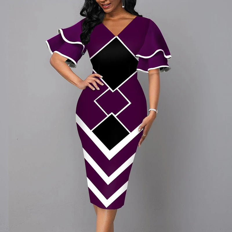 Elegant V-Neck Summer Dress