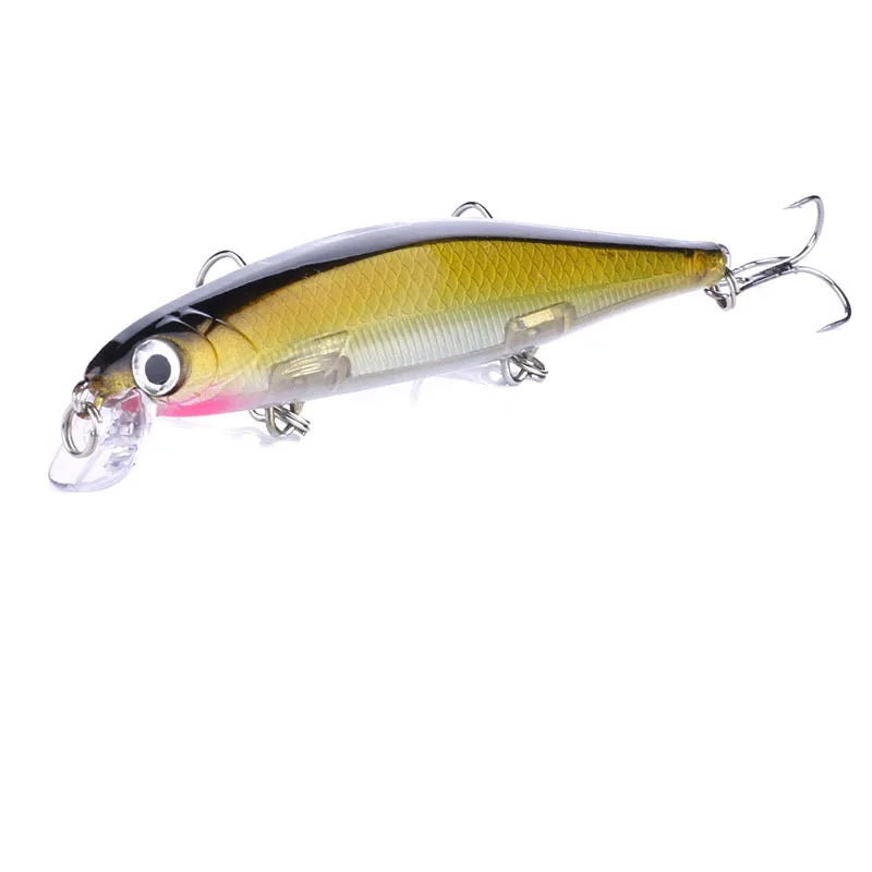 Señuelos de pesca Bass Big Fish de 110 mm y 13 g, Wobblers, cebo duro, Crankbait, señuelo Minnow de lengüeta corta para pesca de lucio
