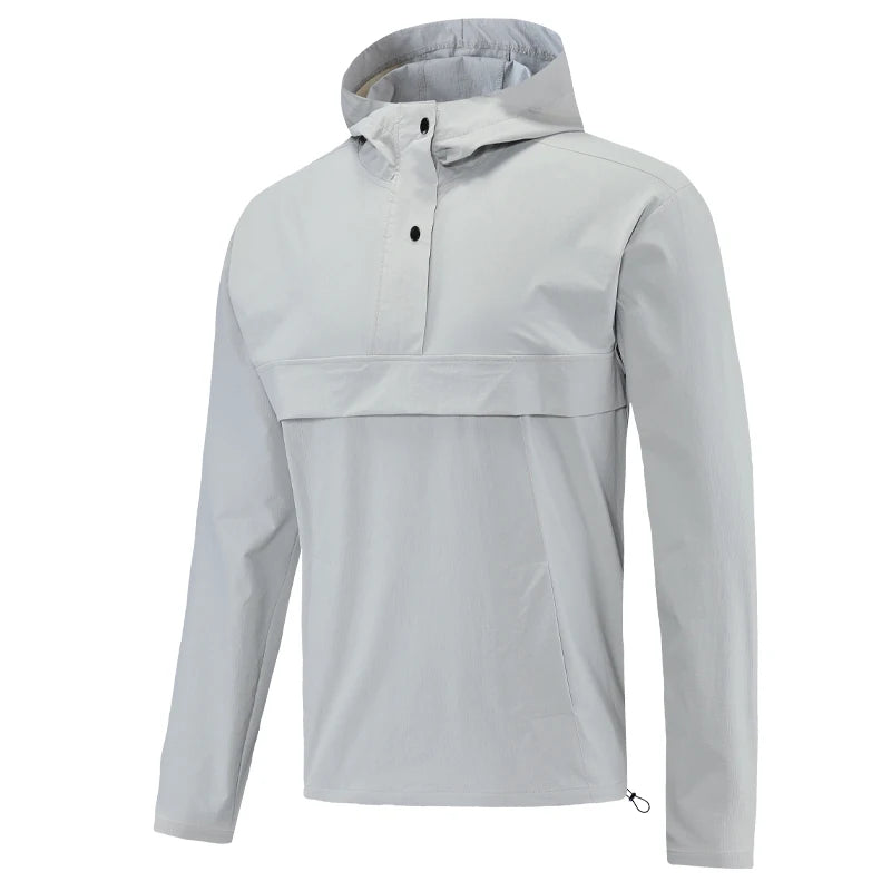 New Men Jackets Windbreak Autumn Camping Hiking Hoodie Soild Color Outdoor Training Male Running Sports Sweatshirts Coat