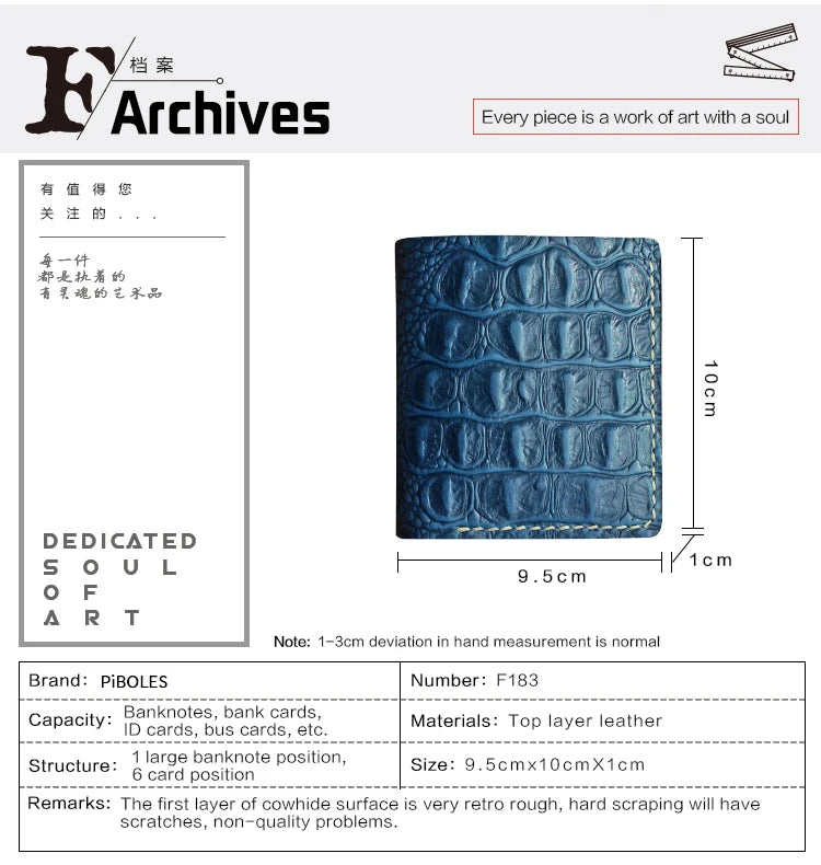 Luxury Genuine Leather Women's Wallet Handmade Leather Bifold Short Wallets For Men Portable Storage Credit Card Holder Purse