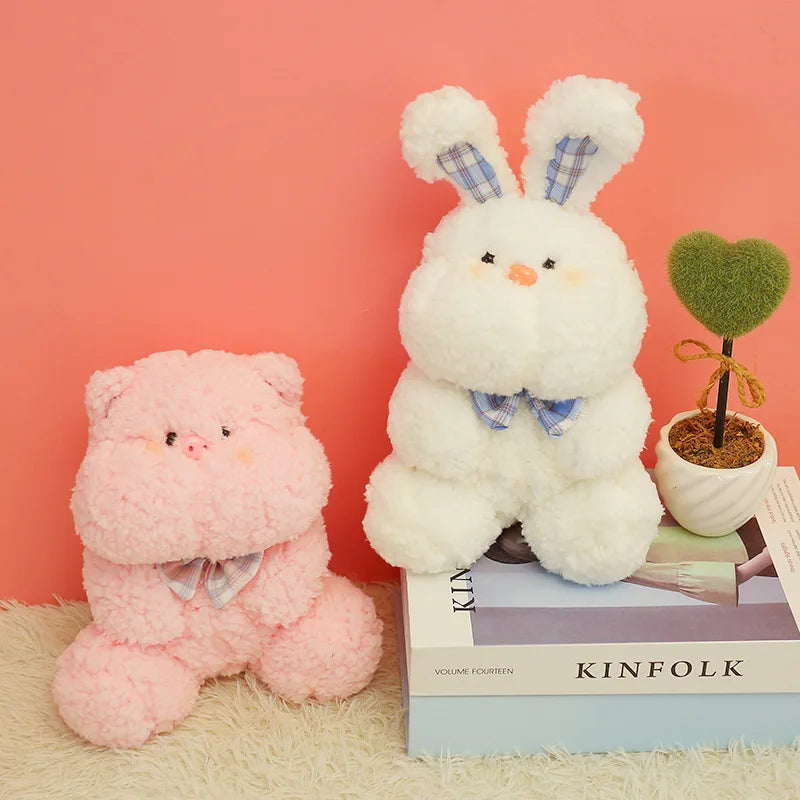 Kawaii Animals Plush Toy Soft Stuffed Lovely Tiger Rabbit Frog Teddy Bear Plush Doll Home Decor Kids Girls Birthday Day Gifts