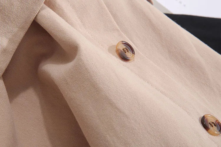 Women Summer Midi Skirt Girls Elegant Solid High Waist Spring Casual Single-Breasted Sashes Office Ladies A-Line Cotton Skirt