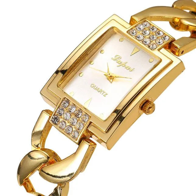 Relojes de Mujer de Marca Superior, Lujo, Pulsera Dorada, Reloj de Mujer, Relojes de Rhinestone para Dama, Reloj, Reloj Mujer, Montre Femme