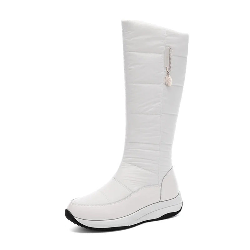 Bottes hautes en cuir pour femmes