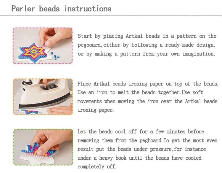 Fuse Beads  5mm hama beads About 500pcs/bag 9 colors PUPUKOU Beads a total of 4500pcs puzzles