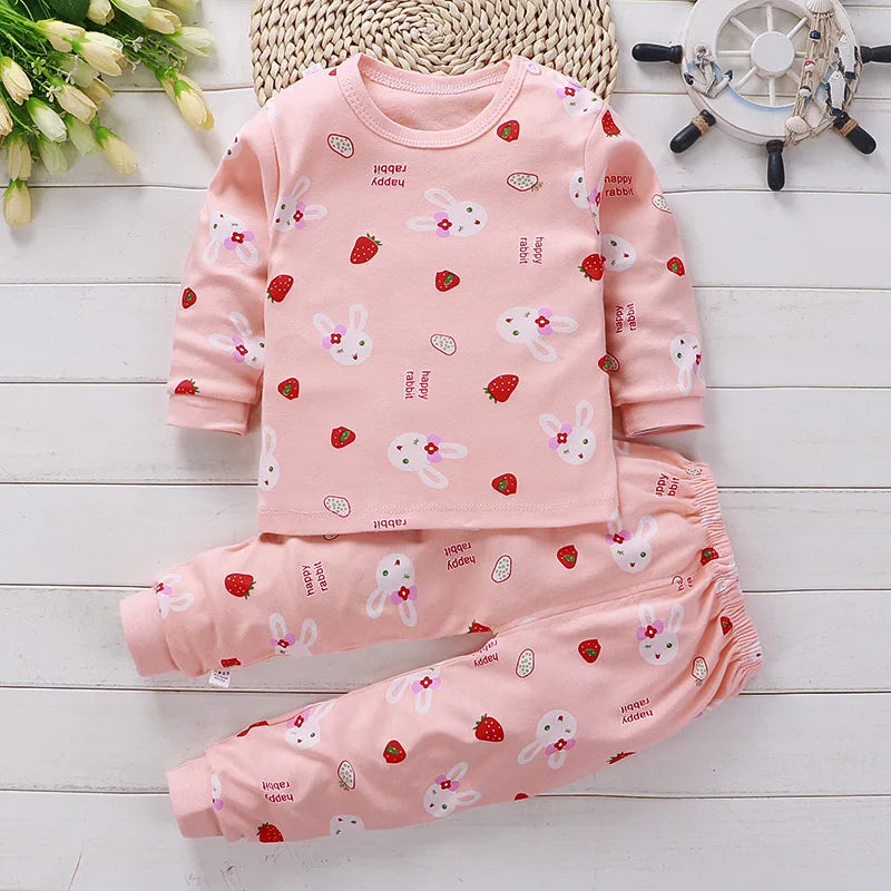 Ropa para niños Conjuntos infantiles Ropa para niños y niñas Algodón Ropa de otoño e invierno Pantalones Pijamas Ropa interior Regalo de Navidad