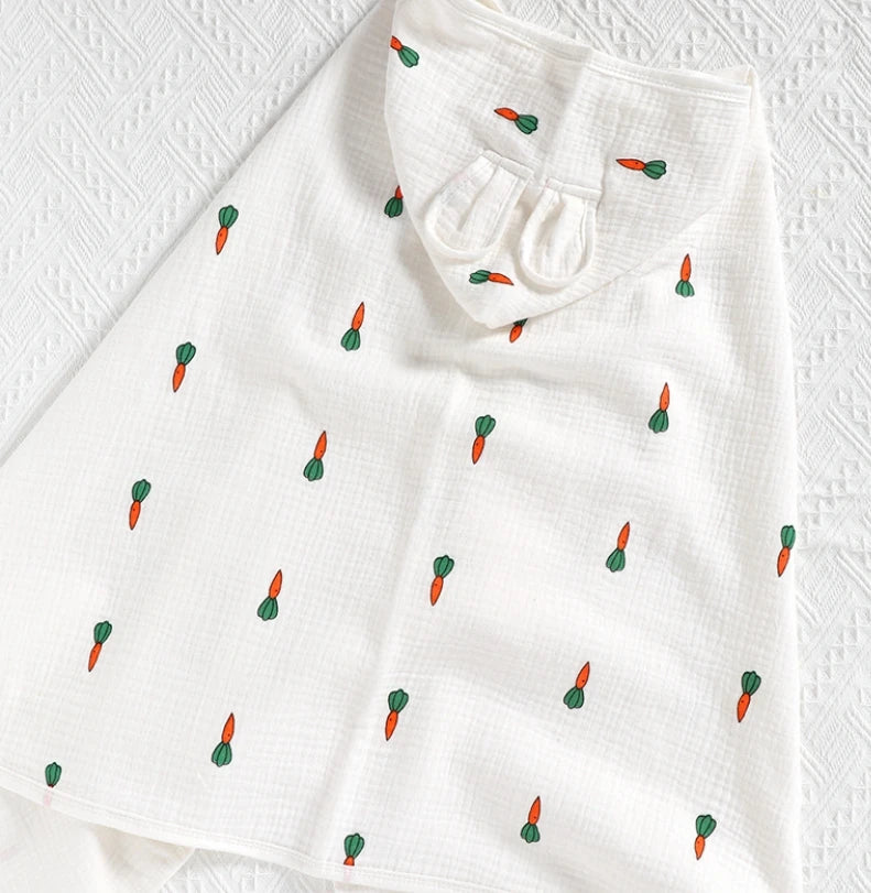 Newborn Baby Boy Girl Bathrobe Towel 100% Cotton Infant Toddler Child Cartoon Hooded Bathrobe Cloak Baby Blanket