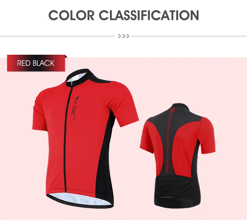 WEST BIKING XS-XXXL Maillot de Ciclismo de Verano Transpirable para Hombre, de Equipo de Competición, Maillot de Bicicleta de Deporte, Camiseta, Ropa, Maillot de Ciclismo de Manga Corta