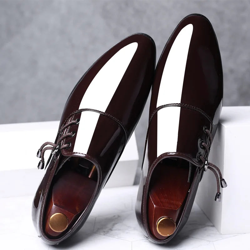 High Quality Brand Men Formal Shoes Men Oxford Leather Dress Shoes Fashion Business Men Shoes Pointed Wedding Shoes