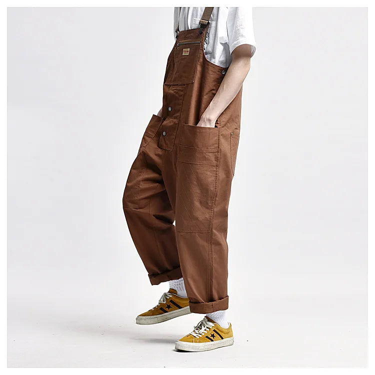 Tools and Workwear Multi-pocket Overalls Men Safari Style! Work Bib Trousers Men's Worker Cargo Pants Multifunctional Coveralls