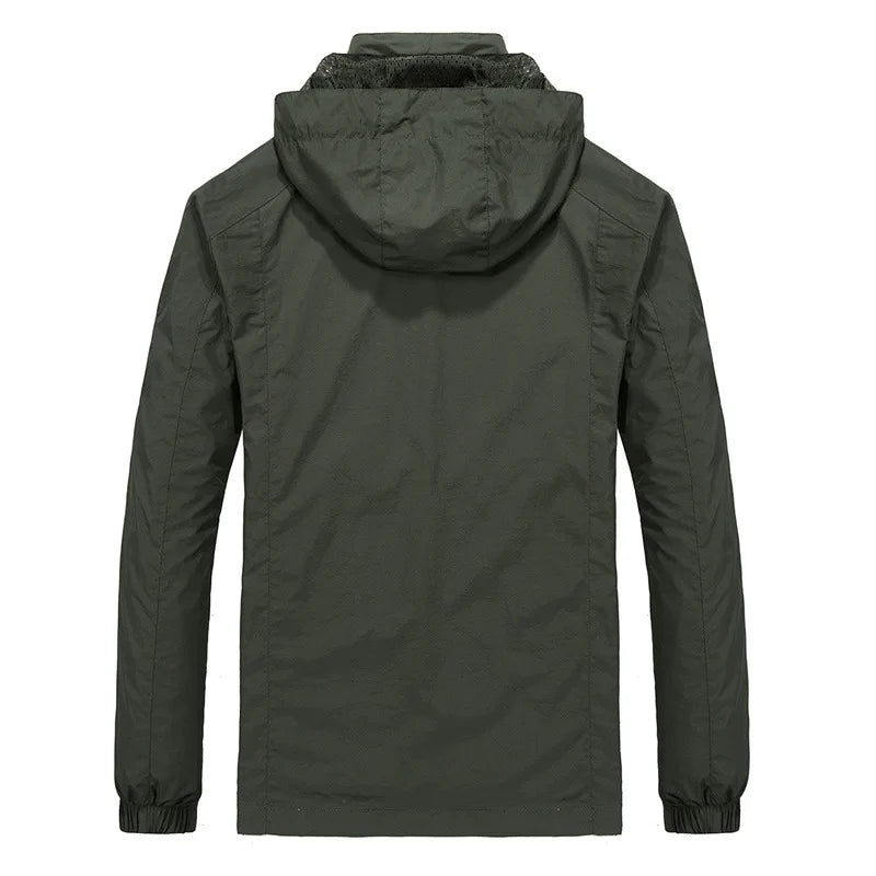 Men's Windbreaker Jackets Waterproof Hooded Water Proof Wind Breaker Casual Coat Male Clothing  Autumn Jackets Men TOP
