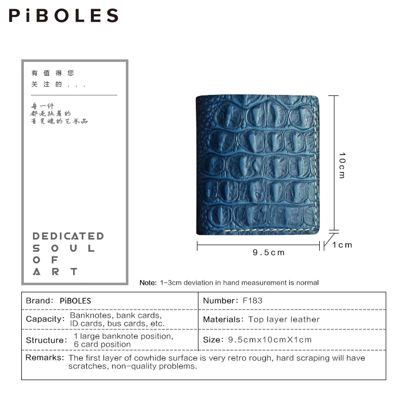 Luxury Genuine Leather Women's Wallet Handmade Leather Bifold Short Wallets For Men Portable Storage Credit Card Holder Purse