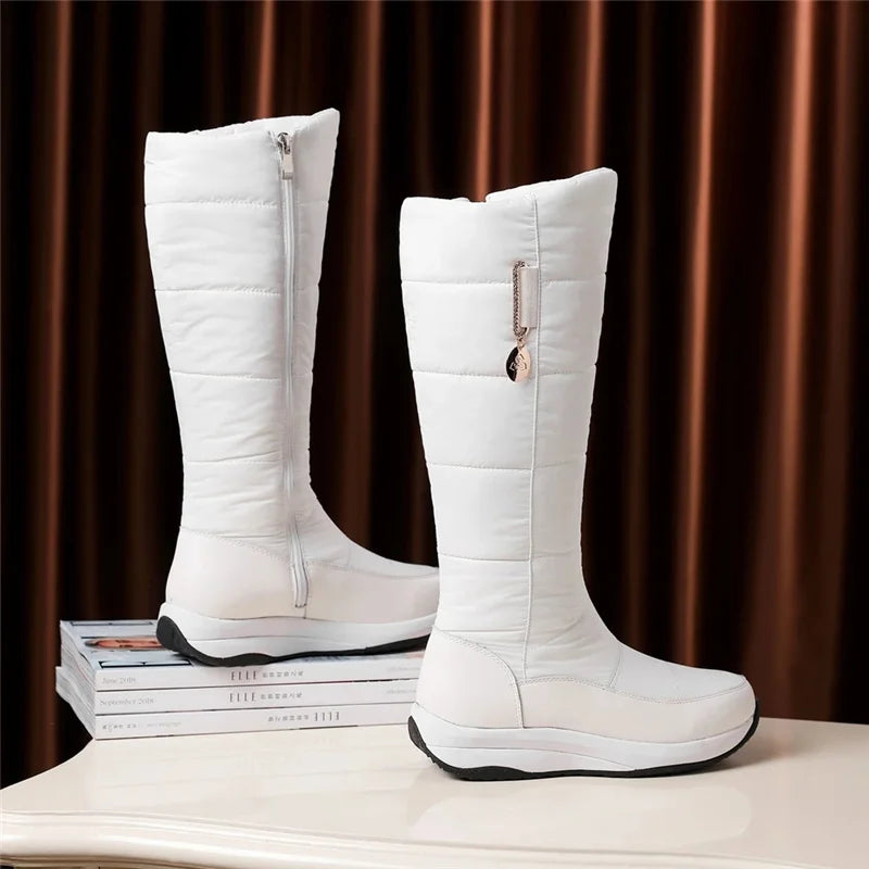 Bottes hautes en cuir pour femmes