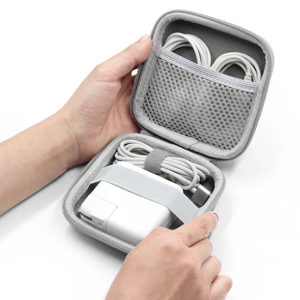 BOONA Hard Laptop Power Supply Organizer Case Travel Carrying Power Source Mouse Case Electronic Accessories Bag for MacBook