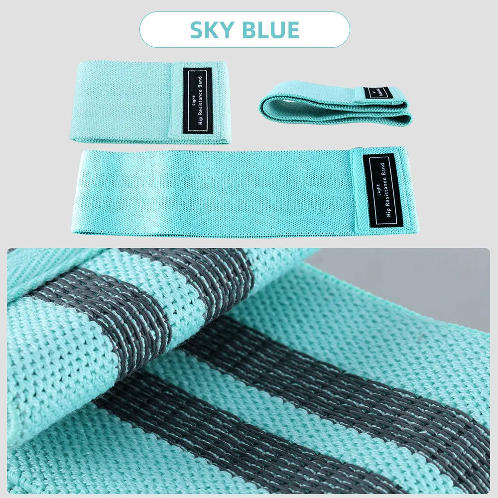 1PCS Banda elástica unisex de fitness para deportes, piernas, muslos, glúteos, sentadillas, 3 niveles de resistencia, bandas de gimnasio para ejercicios de entrenamiento amplios