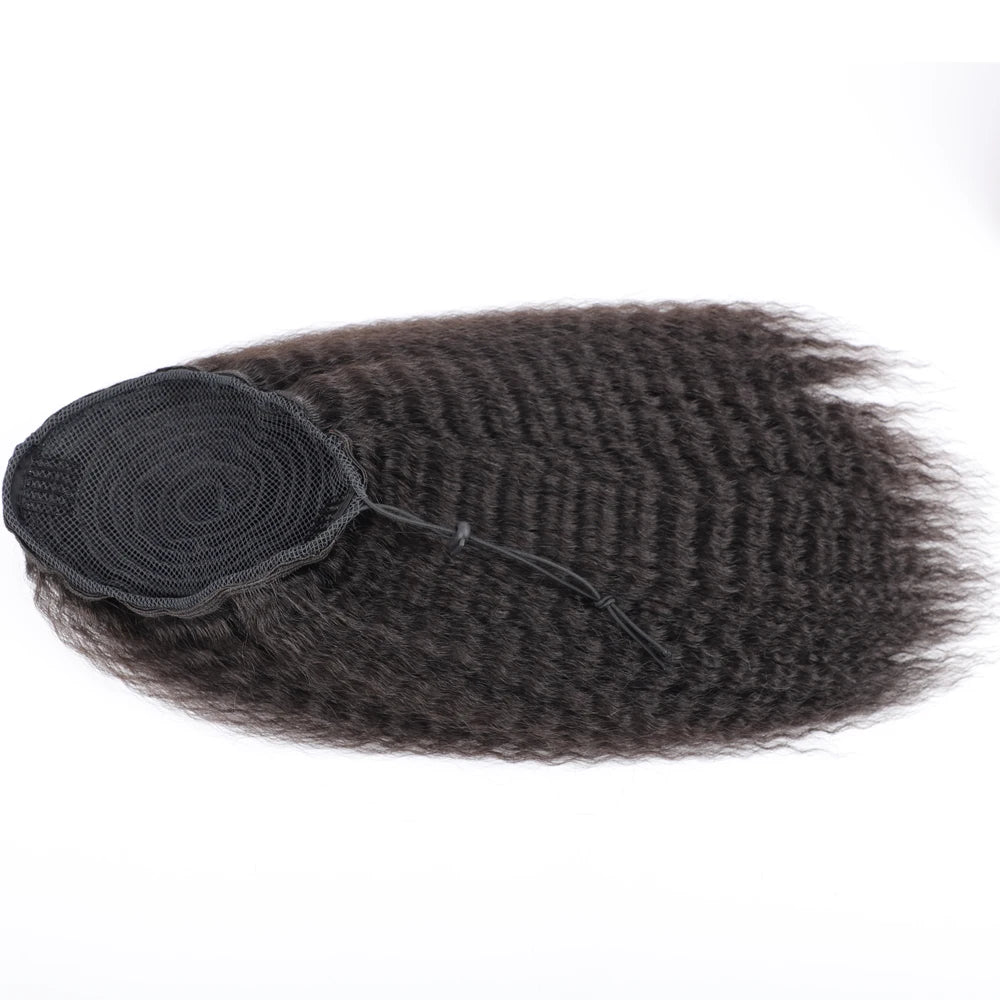 Queue de cheval synthétique bouclée avec cordon de serrage, extension de cheveux élastique pour femmes, postiche afro bouffante