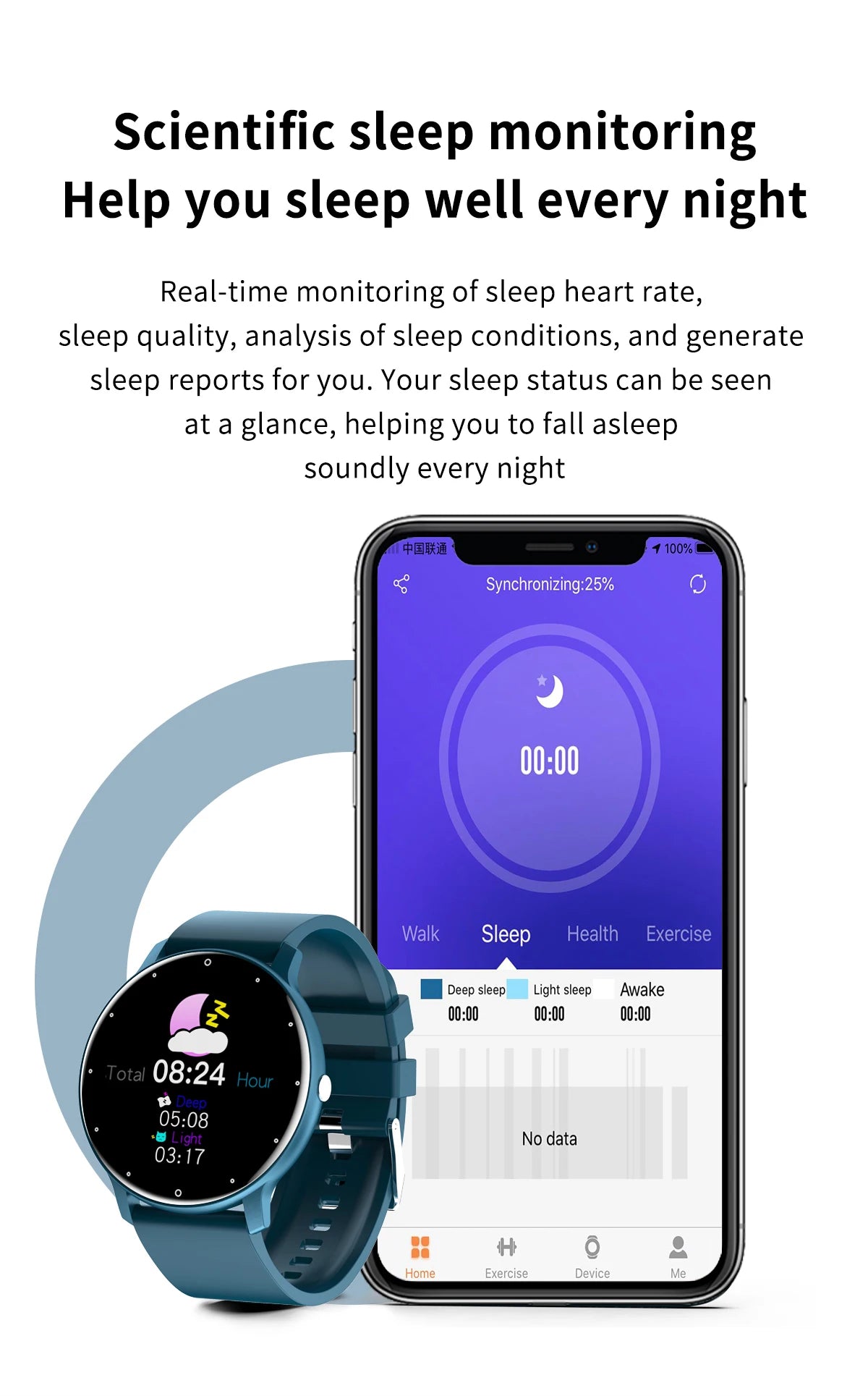 Reloj inteligente LIGE para mujer, hombre, regalo, relojes deportivos de fitness, monitor de ritmo cardíaco, Smartwatch resistente al agua para Xiaomi Android iOS