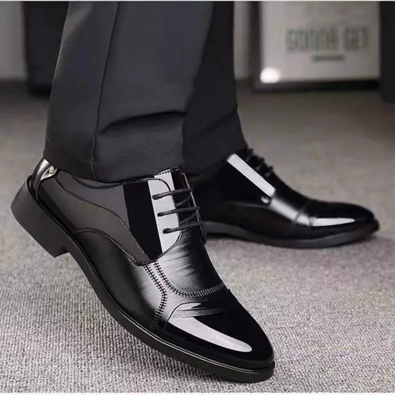 High Quality Brand Men Formal Shoes Men Oxford Leather Dress Shoes Fashion Business Men Shoes Pointed Wedding Shoes