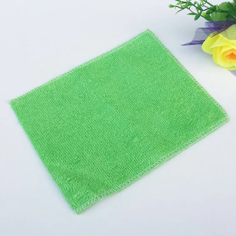 Kitchen Anti-grease Dishcloth Wiping Rag Bamboo Fiber Towel Cleaning Cloth Household Washing Disrag Kitchen Cleaning Towel Wiper
