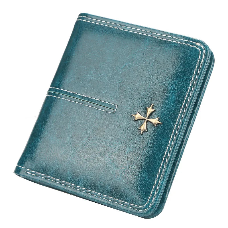 Monedero de cuero pequeño de lujo para mujer con bolsillo para monedas, cartera delgada, tarjetero para mujer, mini bolsa de dinero