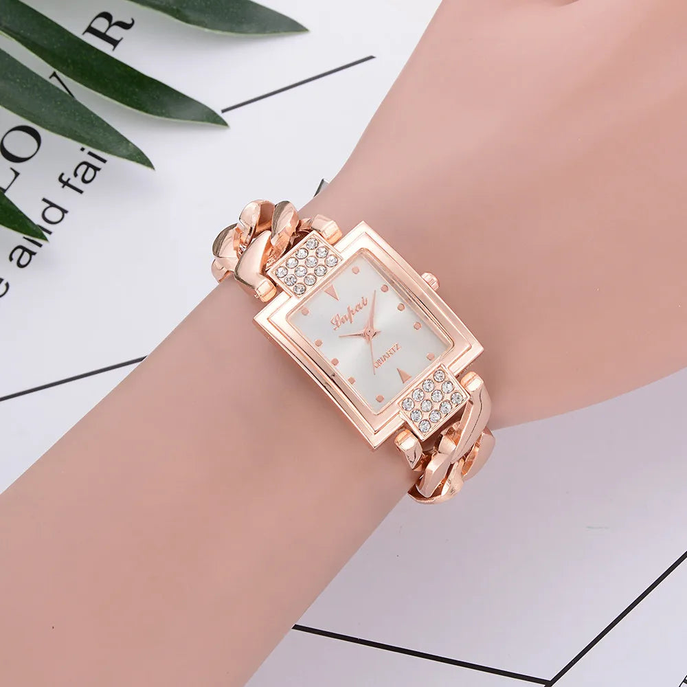 Relojes de Mujer de Marca Superior, Lujo, Pulsera Dorada, Reloj de Mujer, Relojes de Rhinestone para Dama, Reloj, Reloj Mujer, Montre Femme