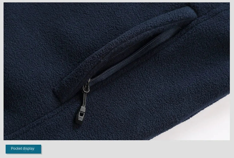Men's clothing Coat Men Thicken Warm Army Fleece Jacket Patchwork Multi Pockets Polartec Men's Jacket and Coats windbreaker men