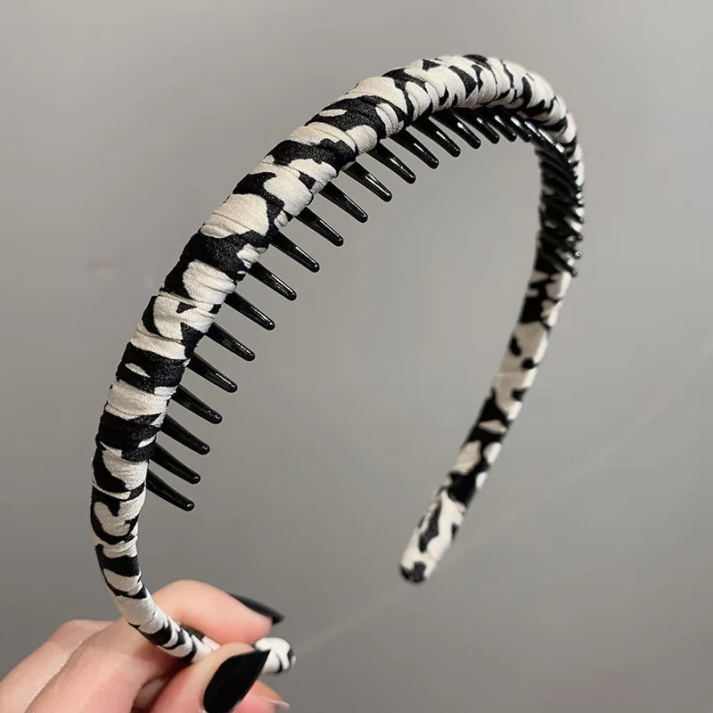 Nouveaux bandeaux tendance, serre-têtes antidérapants avec dents, élastiques pour cheveux, accessoires pour cheveux pour femmes et filles