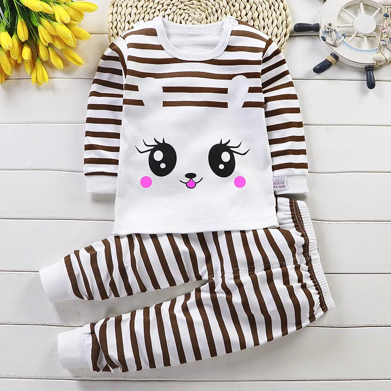 Ropa para niños Conjuntos infantiles Ropa para niños y niñas Algodón Ropa de otoño e invierno Pantalones Pijamas Ropa interior Regalo de Navidad