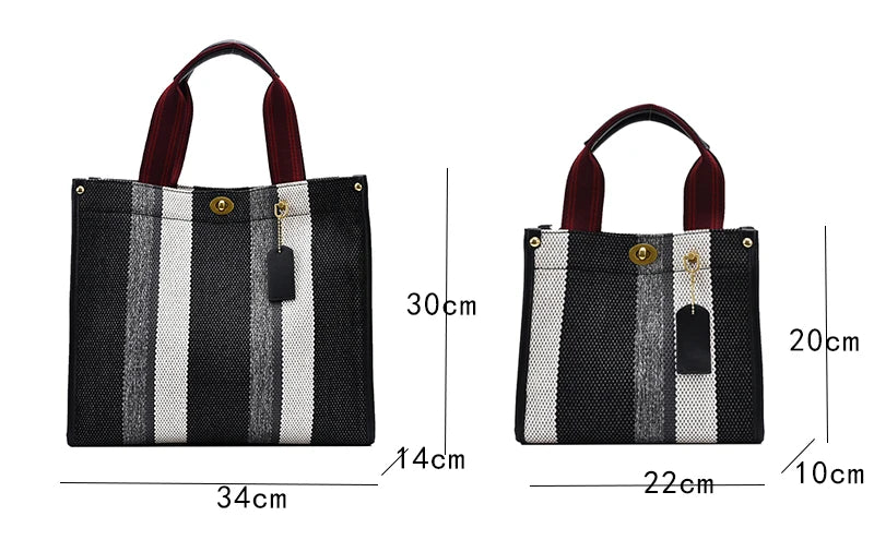 Luxury Women Canvas Handbags High Quality Ladies Large Capacity Purse Shoulder Bag Designer Female Travel Tote Messenger Bags