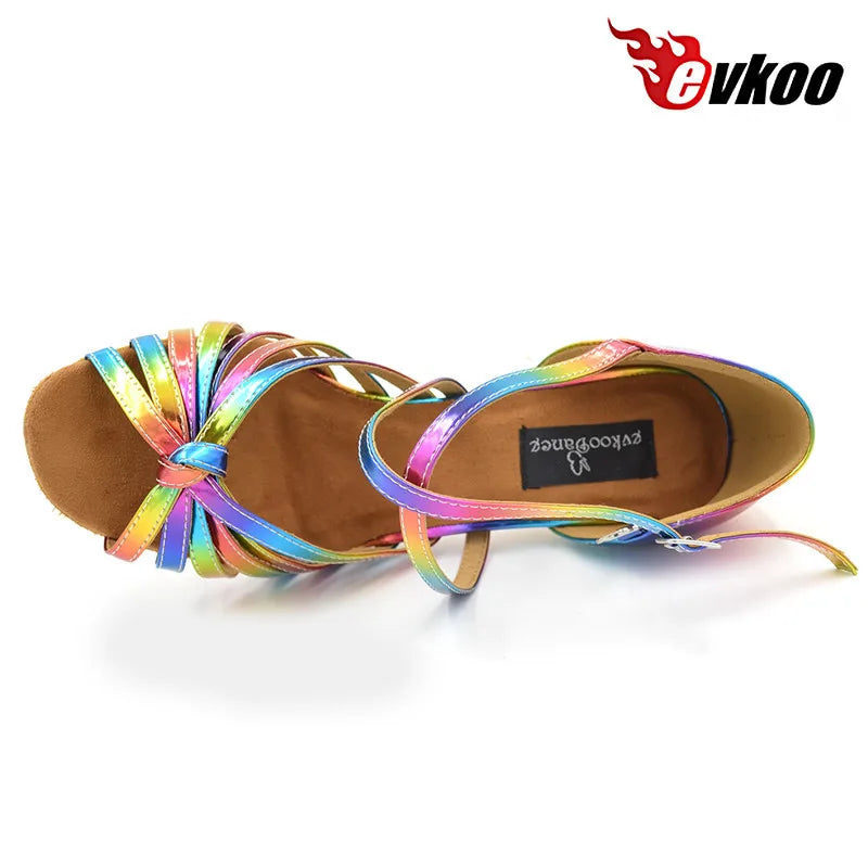 Zapatos de baile latino Rainbow – Elegantes, coloridos y hechos para el movimiento