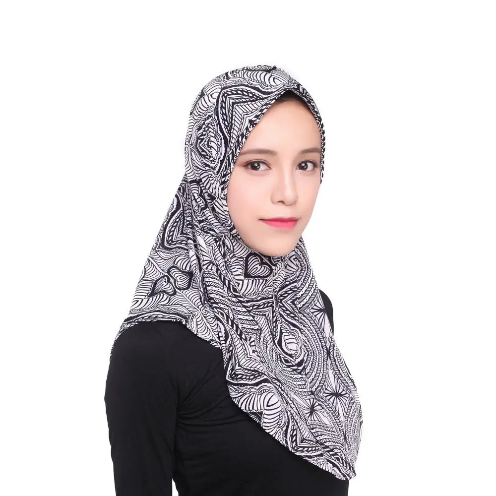 Mujeres Musulmanas Viscosa Pañuelo Largo Hiyab Chales Islámicos Árabes Shayla Envoltura Bufandas Sombreros Gorro de Oración Cubierta Completa Niqabs Amira