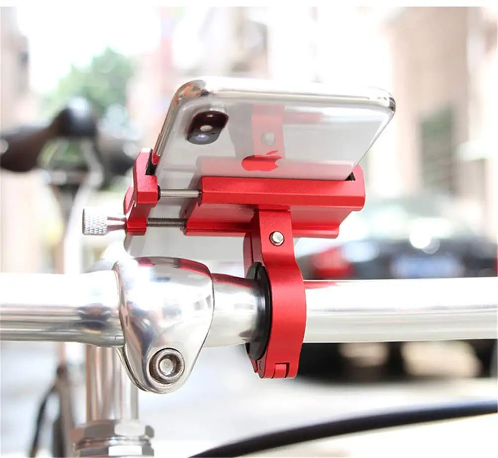 Aluminum Alloy Bicycle Phone Holder Motorcycle Handlebar Mount for 3.5-6.2" Smart Phone for iPhone  Xs Max Xr X 8 Samsung Xiaomi
