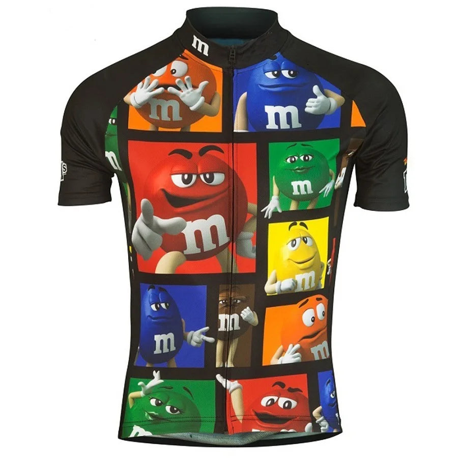 Men Cycling Jersey Bike Wear Short Sleeve Cycling Clothing MTB Breathable Outdoor Sports Funny Bicycle Clothes