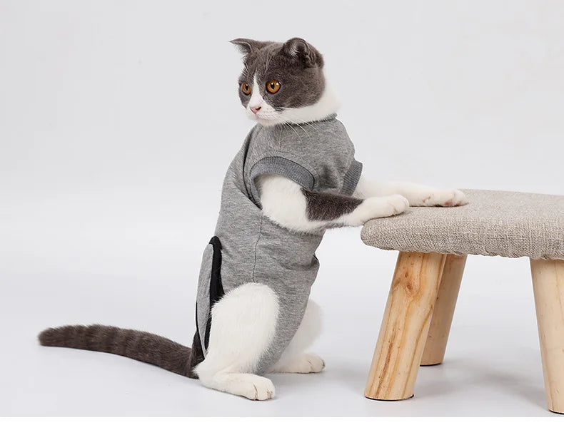 Cat Anti-licking Sterilization Clothes Cat Neutering Surgery Recovery Suit Cat Weaning Breathable Puppy Anti-scratch Body Vest