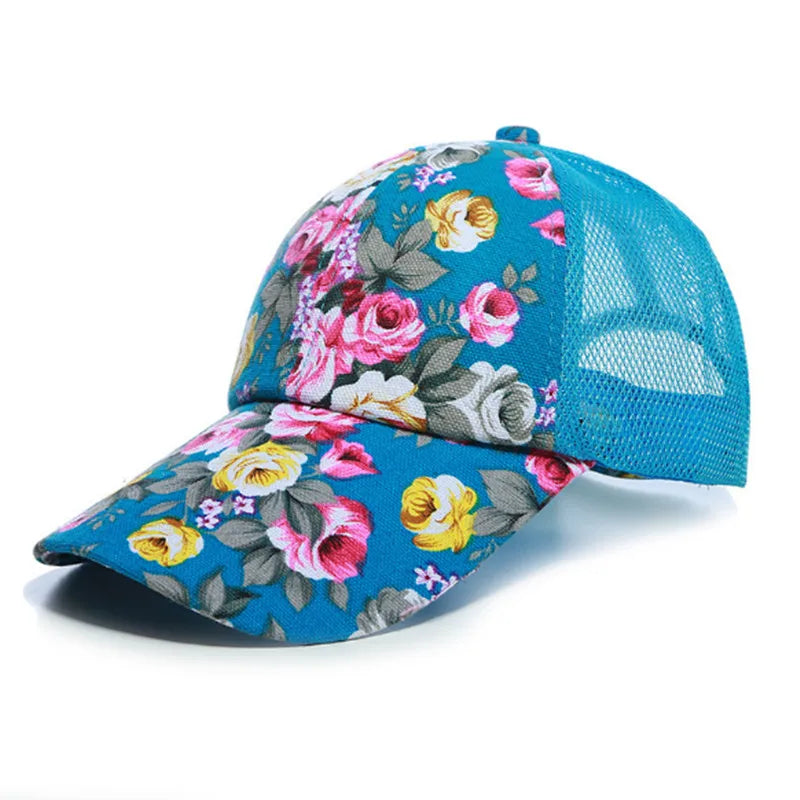 Floral Mesh Summer Cap