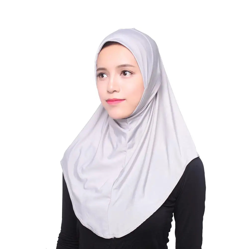 Mujeres Musulmanas Viscosa Pañuelo Largo Hiyab Chales Islámicos Árabes Shayla Envoltura Bufandas Sombreros Gorro de Oración Cubierta Completa Niqabs Amira