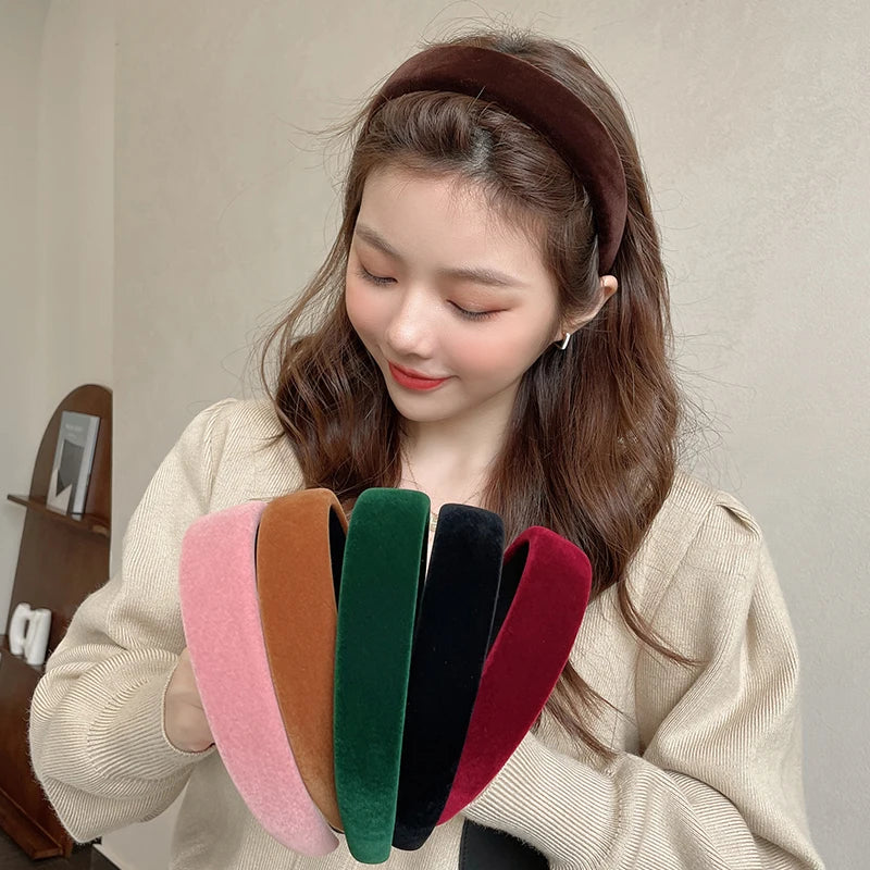 Fløyelspolstret vinterpannebånd