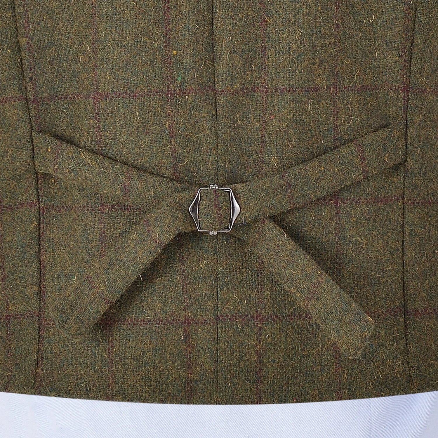 Men's Vintage Plaid Vest Wool Tweed Suit Vest Notch Lapel Waistcoat Groomsmen For Wedding