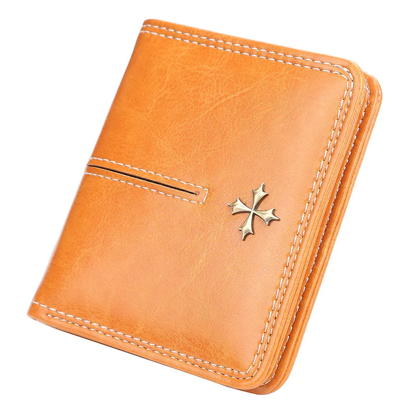 Monedero de cuero pequeño de lujo para mujer con bolsillo para monedas, cartera delgada, tarjetero para mujer, mini bolsa de dinero