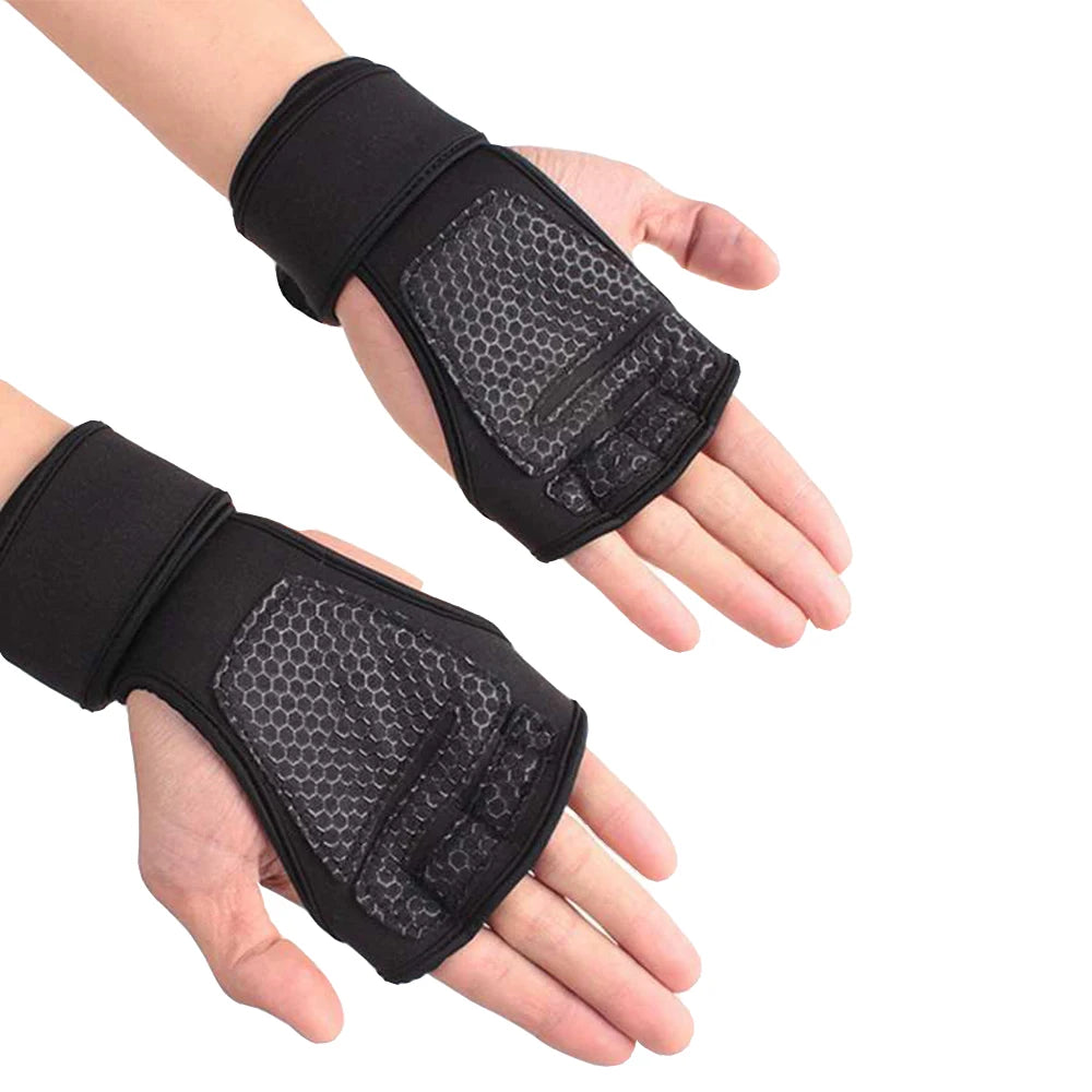 Guantes de entrenamiento deportivo para hombres y mujeres Guantes de gimnasio para hacer ejercicio, culturismo, levantamiento de pesas, protectores de palma y muñeca