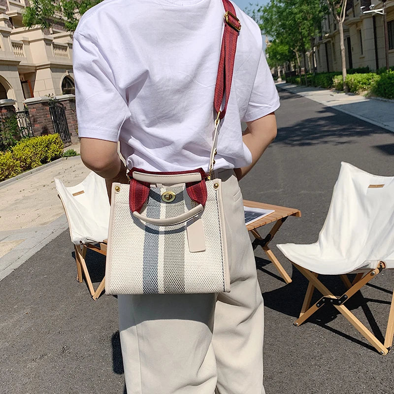 Luxury Women Canvas Handbags High Quality Ladies Large Capacity Purse Shoulder Bag Designer Female Travel Tote Messenger Bags