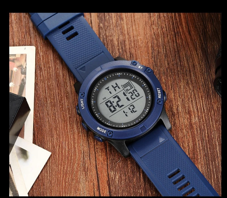 Men Watches Outdoor Sport Waterproof Digital Watch for Men Large LED Dial Fashion Khaki Military Wristwatch Relogio Masculino
