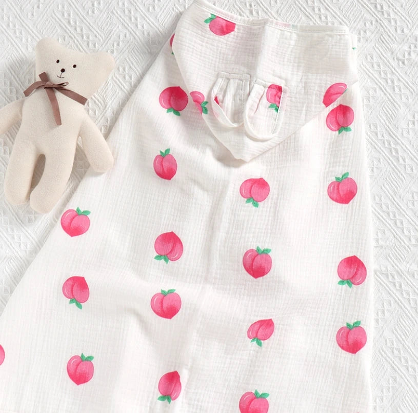 Newborn Baby Boy Girl Bathrobe Towel 100% Cotton Infant Toddler Child Cartoon Hooded Bathrobe Cloak Baby Blanket