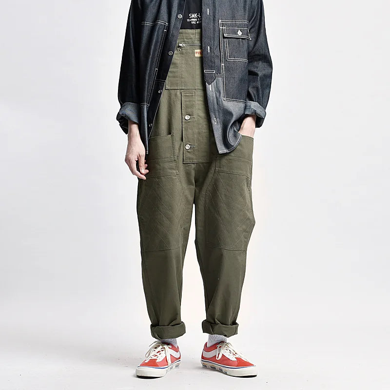 Tools and Workwear Multi-pocket Overalls Men Safari Style! Work Bib Trousers Men's Worker Cargo Pants Multifunctional Coveralls