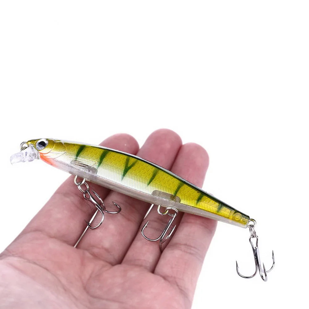 Señuelos de pesca Bass Big Fish de 110 mm y 13 g, Wobblers, cebo duro, Crankbait, señuelo Minnow de lengüeta corta para pesca de lucio